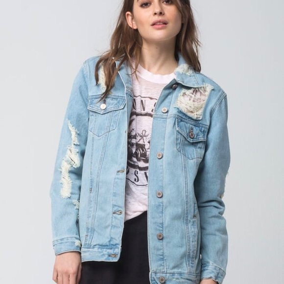 Boom Boom Ripped Jean Jacket (S) - Picture 1 of 9